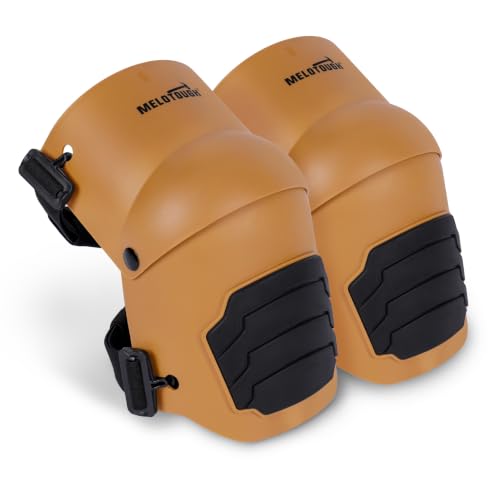 Image of MELOTOUGH Knee Pads for Work,Construction,Flooring,Gardening-Comfortable and Flexible(Brown)