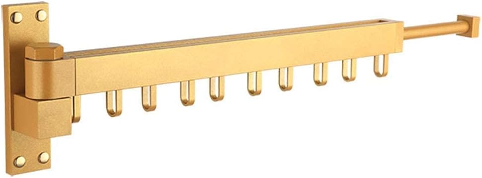 F Clothes Rail Rack S,Airer Extendable Drying Rack Clothes Fold Wall Mounted Airer Rotatable Bathroom Towel Poles Invisible Indoor Balcony Washing Line Hanger,Black-A