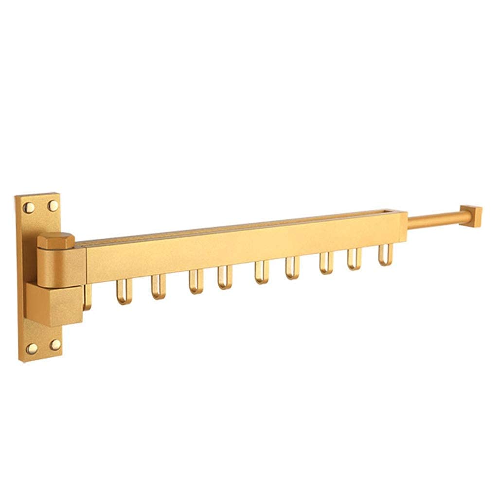 Étendoir à linge extensible pliable à fixation murale rotative pour salle de bain - Pour intérieur et balcon - Gain de place