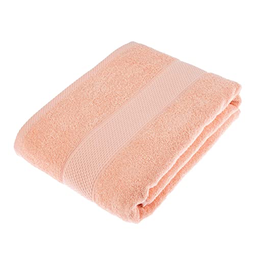 HOMESCAPES Drap de Bain en 100% Coton Turc - Ultra Doux et Absorbant - 500 g/m² - Pêche - 100 x 150 cm