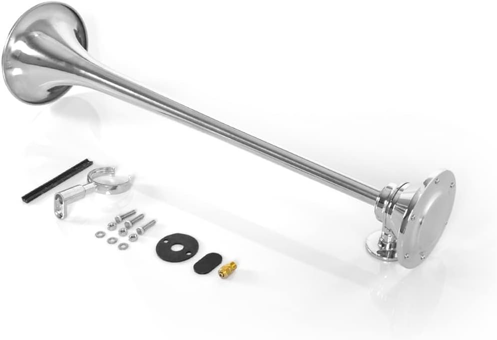 SEPEY Truck Air Horn 150DB 25.1 inch Long Single Trumpet Horns Kit universal for Car Train Boat