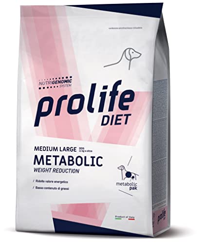 EuroStore07® PROLIFE DIET Metabolic CROCCHETTE MEDIUM LARGE PER CANE TAGLIA MEDIA/DIETA 8 KG - C 219