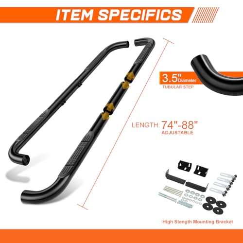 Estribos Running Boards para SUV y Camionetas Negra miniatura 4