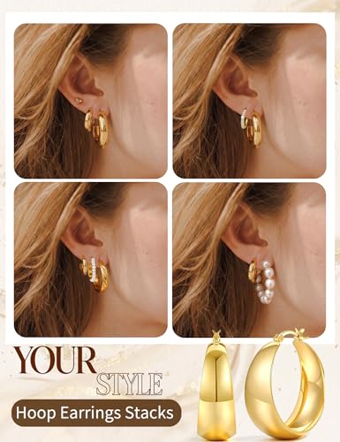 42 Pairs Gold Hoop Earrings Set for Women - Code: 88D4N5WL - Image 6