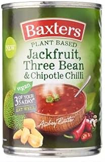 Baxters Jackfruit Three Bean & Chipotle Chilli 380g - Jackfruit, black -eyed beans, haricot beans, kidney beans with smokey Chipotle, zesty lime and coriander.