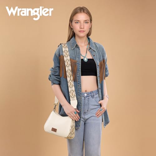 Image of Wrangler Western Shoulder Bag for Women Small Purse Aztec Hobo Bag HandBag with Detachable Strap