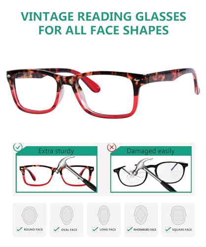 Image of Eyekepper 3 Pack Ladies Vintage Reading Glasses Comfort Reader Eyeglasses for Women +0.50
