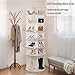 Runboll 7-Tier Rotating Shoe Rack Tower Spinning Shoe Display Lazy Susan Storage Tower, Free Standing 360 Revolving Shoe Organizer for Living Room Entryway Doorway