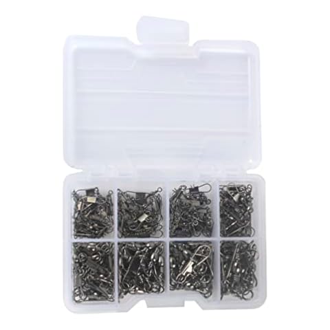 SUPVOX Pesca Barril Giratoria Pesca Rolling Ball Bearing Barrel Giratoria Pesca Swivel Snaps Hook Connector 140 PCS Cover