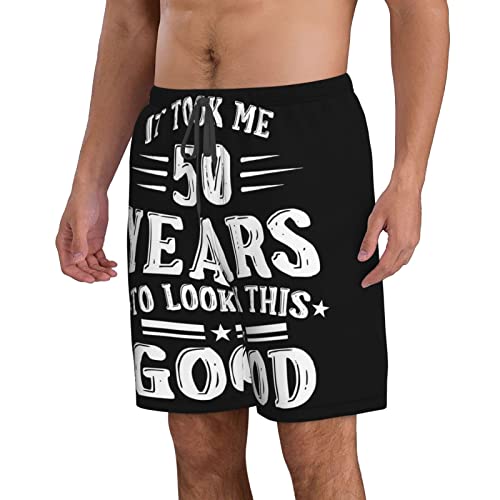 Men's Swim Trunks Bathing Mesh Lining Suit Swimsuits Beach Shorts with Pockets—594