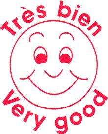 Tres Bien FRENCH Self Inking Teachers Reward Stamp X11891