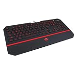 Redragon Teclado Gaming PC K502 Karura LED Teclado Iluminado con Retroiluminación 104 Teclado para Computadora Teclado para Juegos Silencioso con Reposamuñecas DISPOSICIÓN QWERTY (Nueva Versión)