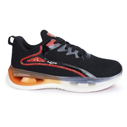 Image of Lancer Mens PLATINUM-41BLK-RED Black Running Shoe, 6