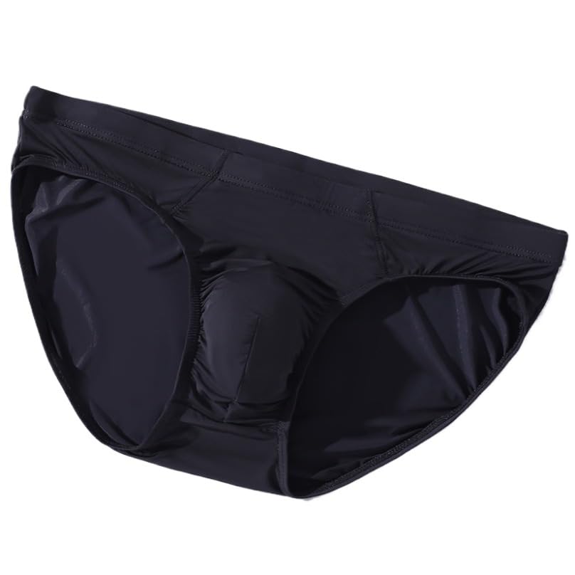 Men's Ultra Thin Lightweight Pouch Underwear Breathable Ice Silk Briefs Low Rise Thongs Relax At Night Underpant2