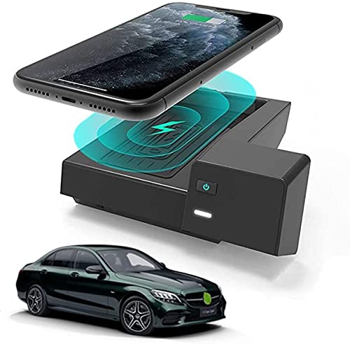 Car Phone Charger for Mercedes-b-ENZ C-Class 2015-2021/b-enz GLC-Class 2016-2021,10W Fast Wireless Charging pad Center Console Accessories Panel, for All Qi Phone