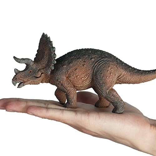 Image of FUNFOB Dinosaur Toy Figure Width- 19cm Triceratops Dinosaur Toys for Kids & Adults PVC Multicolour | Whole Brown Triceptor SML