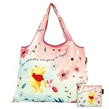 [プレーリードッグ] Disney ディズニー ショッピングバッグ エコバッグ レッスンバッグ 折りたたみ 大容量 (Flower path)