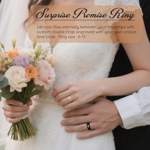 Personalized Silicone Wedding Bands for Couples 5MM+8MM Breathable Rubber Rings for Women Men Custom Promise Ring for Couple Engrave Silicone Rings for Him and Her, Anniversary Engagement Gifts4