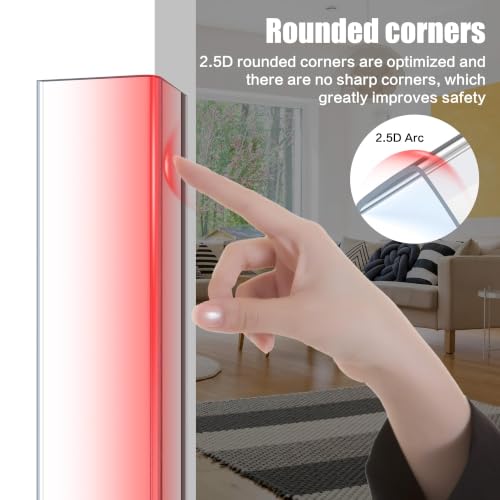 Image of Wall Corner Protector, Walls Edge Protector, Self-Adhesive Wall Corner Guards, PVC Double Side Edge Protector, Furniture Stairs Guard (Clear, 2pcs x 47.2''L x 1.97''W)