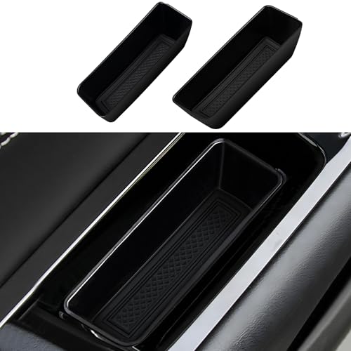 Canvcle Door Side Storage Tray Organizer for 2015-2025 2026 Ford Edge Accessories, Front Door Handle Storage Box Insert Tray Organizer Grab Handle Pocket Container 2PCS