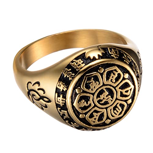 SHERCHPRY anillos anillo para hombre anillo de mujer anillo retro anillo para mujer mantennos a salvo anillo de acero inoxidable