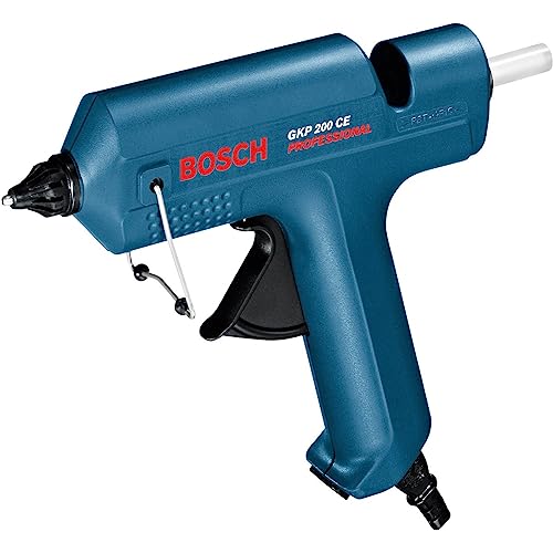 Bosch Professional Klebepistole GKP 200 CE  inkl extralange Düse abnehmbares Kabel 3,5 m Universaldüse Breitschlitzdüse 8 x Klebestick 200 mm Handwerkoffer