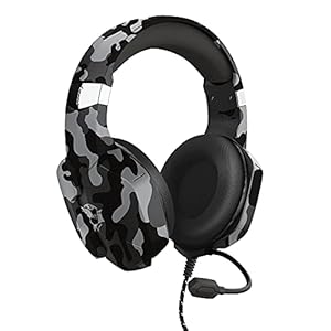 Trust Gaming GXT 1323 Altus Gaming Headset, Over Ear, Volumeregeling, Adapterkabel, voor PC Nintendo Switch, PS4, PS5, Xbox One, Xbox Series X – Camo Zwart
