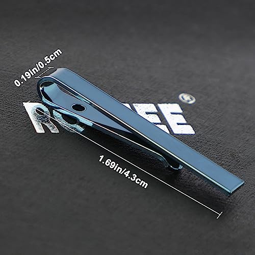 Roctee 4pcs Skinny Tie Clips for Men 1.69 Inch, Tie Clip Tie Bar Tie Bars Pins Clasps Set for Regular Ties Short Slim Thin Ties with Box Black Blue Gold Silver3