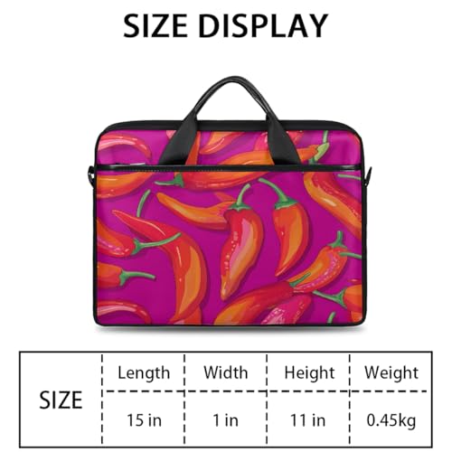 Bolso para laptop con estampado de chile 15" miniatura 2