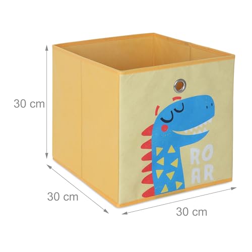 Boîte de rangement pliable 30x30 cm avec motifs dessins colorés
