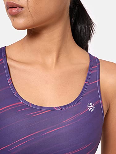 Image of Medium Support Sports Bra for Women | Crossback Design | Removable Padding Purple