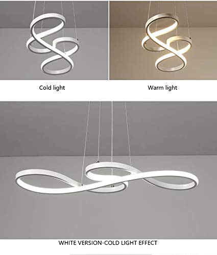 Lustre LED blanc hauteur réglable 75cm avec intensité variable par télécommande - 6