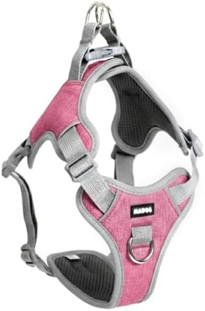 Coleira Peitoral Antipuxão para Cachorro MADOG Comfort (Rosa, M)