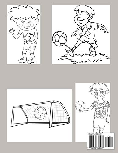 Soccer Coloring Book: For Kids Aged 6-12. Soccer Lovers Coloring Book for Kids, Children, Boys & Gir