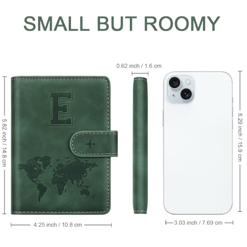 Portefeuille de voyage RFID vert pin initialisé E pour vos déplacements internationaux