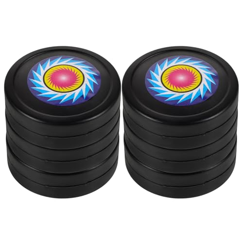 BIUDECO Kinderhockey Pucks 6 Stück Hallenhockey Puck Straßenhockey Bälle Kunststoff Schwarz Trainingszubehör Für Indoor Outdoor Für Kinder Erwachsene Verbesserung Der