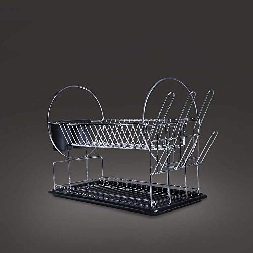 Escorredor De Louças Preto 2 Andares 19 Pratos Maggiore Mor