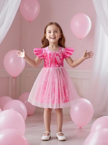 Girls Princess Dress Kids Tulle Dresses with Accessories, for 5-12Y2