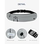 WATERFLY Running Belt Fanny Pack: Runner Marathon Jogging Waist Pack Sport Workout Exercise Fitness Phone Holder Belt for Men Women Jogger Slim Waistband Black - Image 5