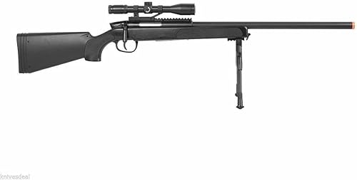 Miniatura 6 de cyma Zm51 - Rifle de francotirador de resorte de Airsoft fps-400 con bípode, alcance (Airsoft Gun)