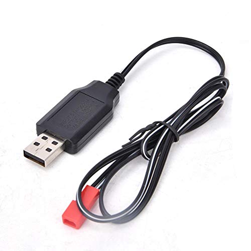 Dilwe RC USB-Ladekabel, RC Engineering Car Alloy USB-Ladekabel Kompatibel mit Huina 1573 Elektrofahrzeugspielzeug(Schwarz)