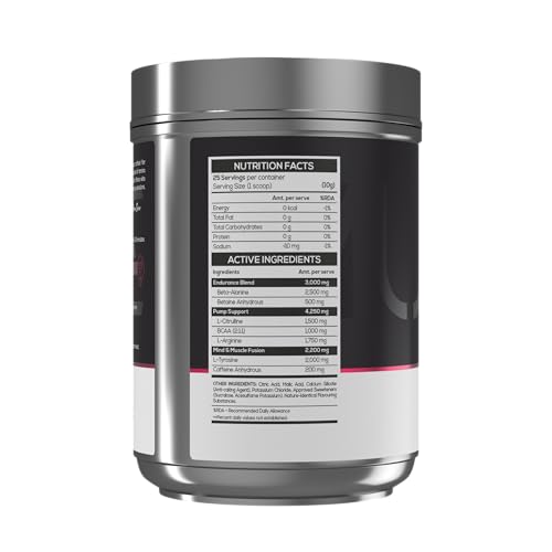 Image of Muscle Asylum F9 Pre Workout Powder - 200mg Caffeine | Beta Alanine, Citrulline, Arginine | Energy, Focus & Pump Support | For Adults (250g, Fruit Punch)