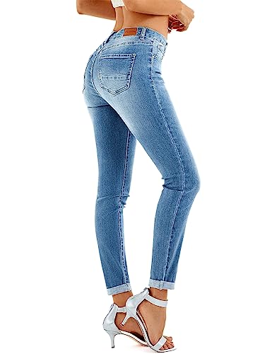 Rhodanthe Women's Ripped Skinny Jeans Stretch Boyfriend Trendy Jean Women Straight Distressed Jeans #TOP3