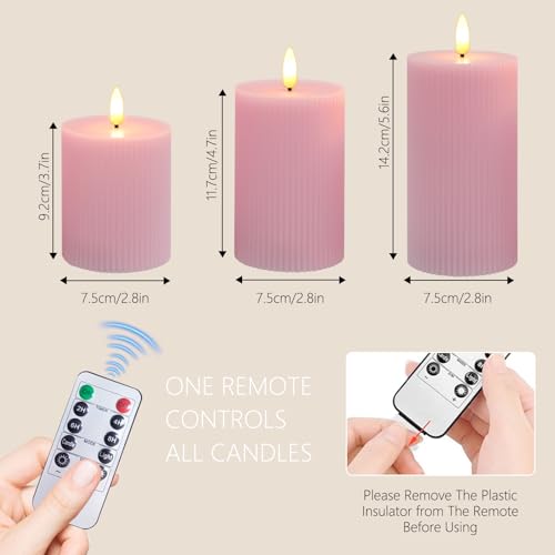 Bougies à piles à mèche 3D oscillante et commande à distance programmable - 2