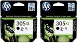 305XL black twin pack HP 3YM62AE 305XL Lot de 2 cartouches d\'encre d\'origine à haut rendement Noir