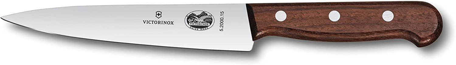 Victorinox Wood 6 Inch Chef's Knife, Straight Edge, Wood Handle