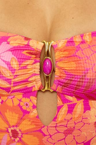 BECCA Women's Copacabana Bandeau One Piece Swimsuit, Adjustable, Bathing Suits4