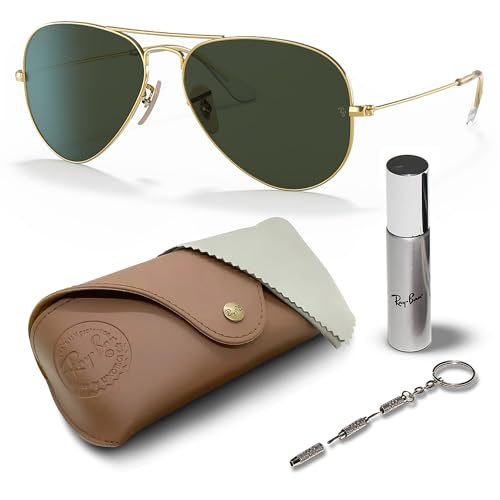 Ray-Ban RB3025 AVIATOR | AVIATION COLLECTION Pilot Shaped Sunglasses for Men & Women with Official RAYBAN Eyewear Kit