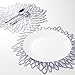 20 Pack Silver Metallic Round Placemats Laminated Vinyl Leaf Dining Table Decorative by Snowkingdom