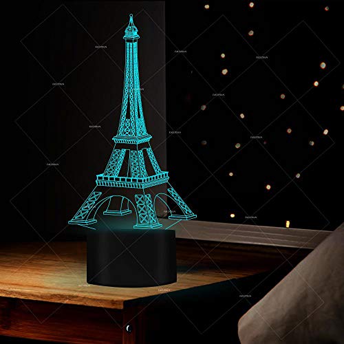 Veilleuse Tour Eiffel LED ajustable pour chambre bébé et lampe lecture